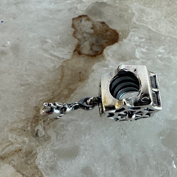 Vintage, Sterling Silver, Retired Chamilia Charm, Rare Spider Web Charm - Picture 2 of 5